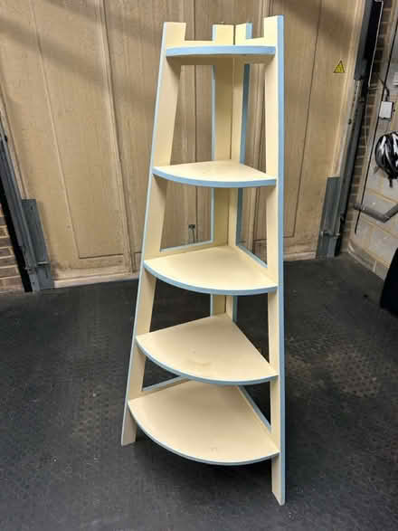 Photo of free Wooden corner shelving unit (Woking) #1