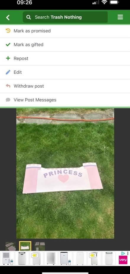 Photo of free Pink single bed (Market harborough) #2