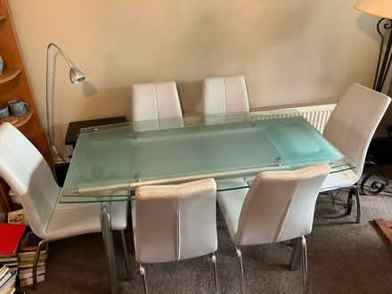 Photo of free Dining table and six chairs (Dorking) #1
