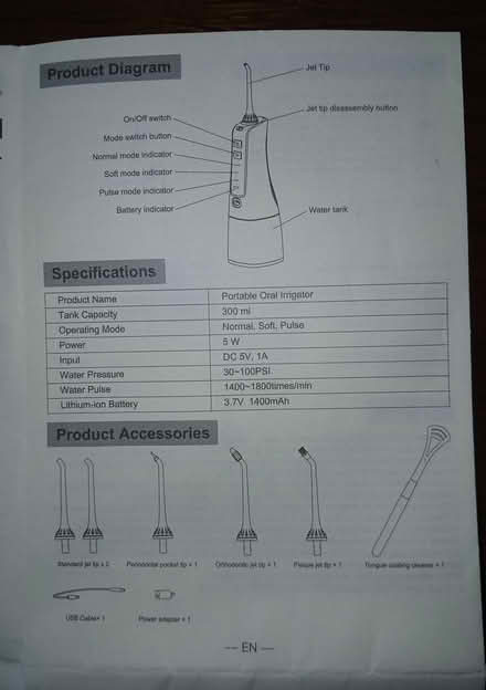 Photo of free Water flosser (Wallisdown BH12) #2