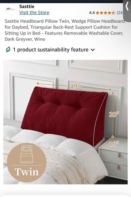 Photo of free Headboard Pillow (Princeton) #1