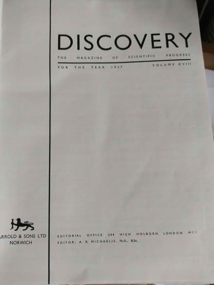 Photo of free DISCOVERY Science hard bound magazines 1940's -1950's (Ty'n y Groes LL32) #1