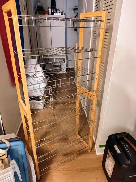 Photo of free Double Wood & Wire Shoe Rack (Palm Harbor US 19 by Alderman) #1