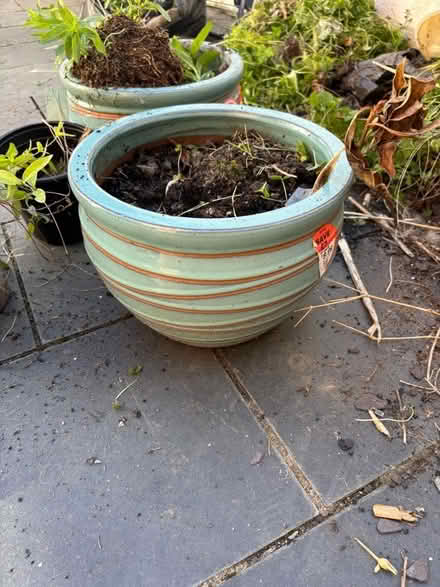 Photo of free 5 BLUE/ TURQUOISE PLANT POTS - various sizes (Cheltenham GL52) #2