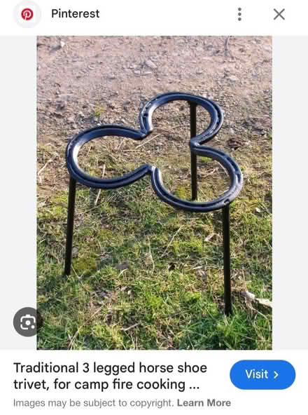 Photo of Horseshoe campfire trivet (Belmont TN35) #1