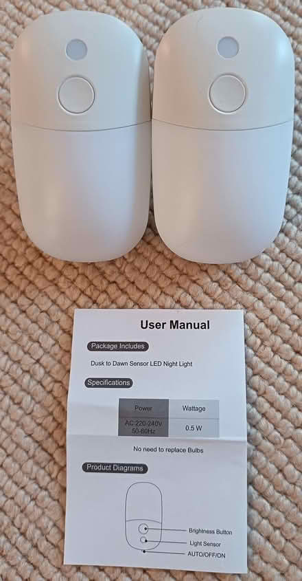 Photo of free Two small night lights (Nr centre Bishop's Stortford) #1