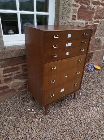 Photo of free Tall chest of drawers needing tlc (Pathead EH37) #1