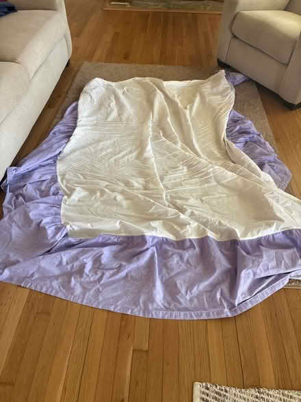 Photo of free Queen bed skirt (Right off route 40) #1