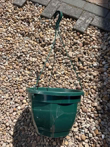 Photo of free Green plastic hanging basket (Syston - LE7) #1