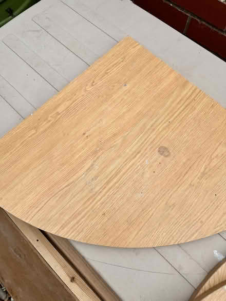 Photo of free Oak effect corner shelf unit (Colchester CO4) #2