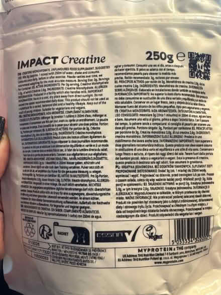 Photo of free My protein impact creatine (Cutteslowe OX2) #2