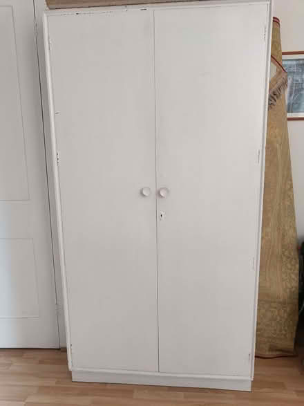 Photo of free White wooden wardrobe cupboard (Bayswater W2) #1