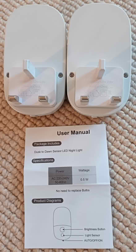 Photo of free Two small night lights (Nr centre Bishop's Stortford) #2