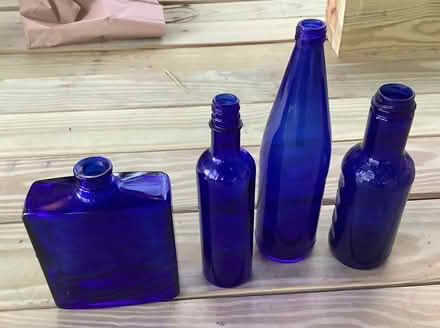 Photo of free Cobalt blue glass bottles (Brightwood, Washington D) #1