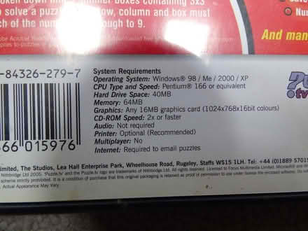 Photo of free Infinite Sudoku & Mah-John master 3D PC CD-ROMs (Tolworth KT5) #3