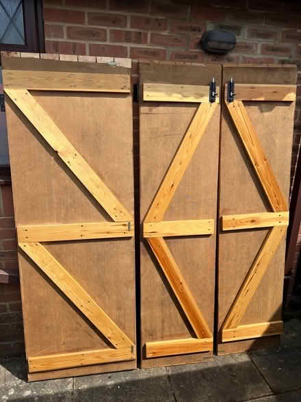 Photo of free 3x wooden doors (from wardrobe) (Hampden Park BN22) #2
