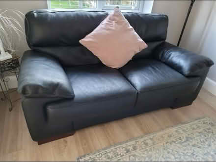 Photo of free Leather settee (Mickleover) #2