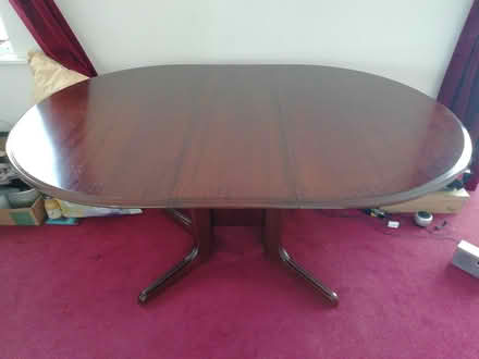 Photo of free Drop-leaf dining table and 2 chairs (Warminster) #2
