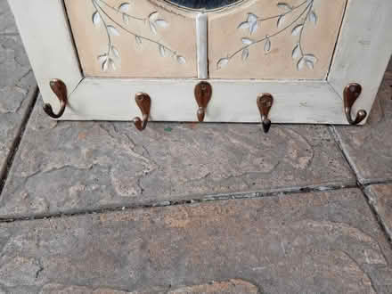 Photo of free Rustic mirror with hooks (Buriton GU31) #2