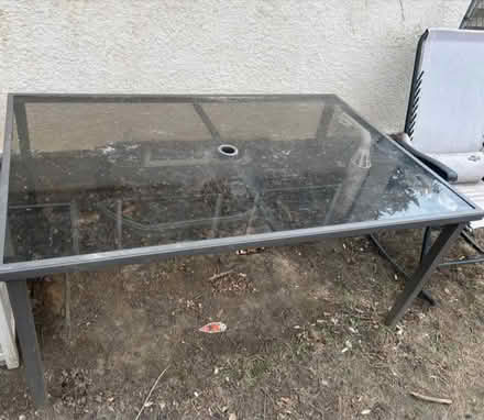 Photo of free Large patio table and rocking chair (St Paul) #1