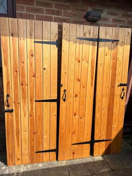 Photo of free 3x wooden doors (from wardrobe) (Hampden Park BN22) #1