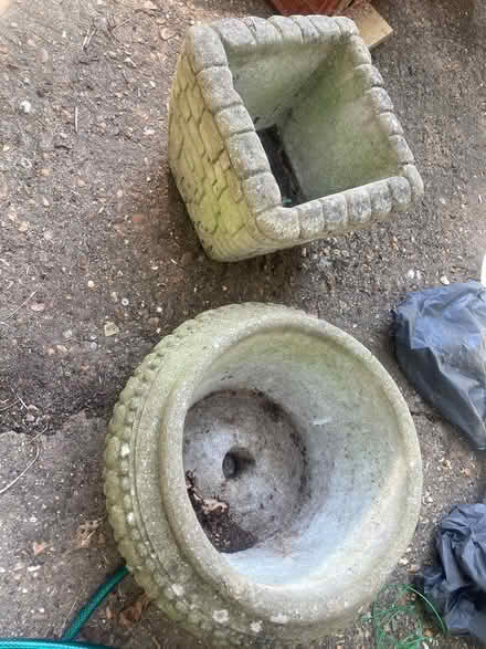 Photo of free 2 concrete planters (Harrietsham ME17) #1