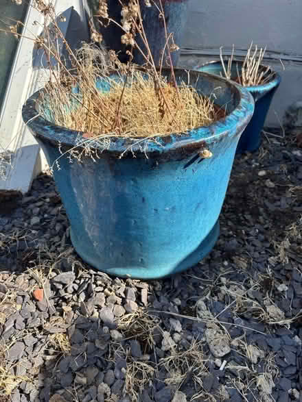 Photo of free 5 BLUE/ TURQUOISE PLANT POTS - various sizes (Cheltenham GL52) #3