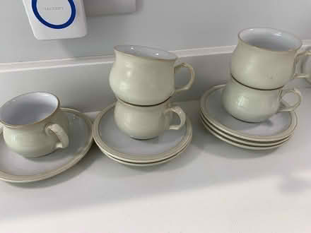 Photo of free Denby 5 cups and saucers (Nailsworth) #1