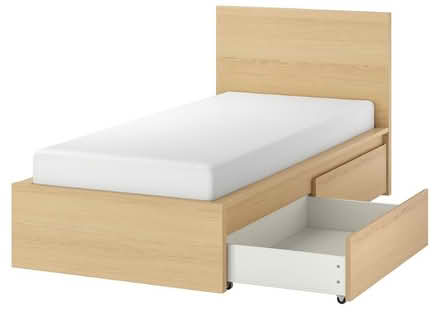 Photo of free Single Oak finish IKEA Malm bed (Pollokshields G41) #1
