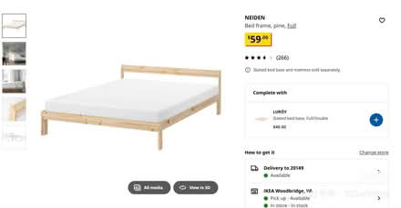 Photo of free IKEA Full Size Bedframe (Princeton) #1