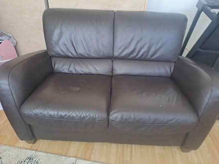 Photo of free 2 seater leather sofa (Maidstone ME16) #1