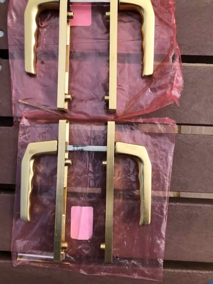 Photo of free Two pairs brass-effect door handles (Malton YO17) #1