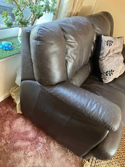Photo of free Brown Leather sofa. (Brentry BS10) #2
