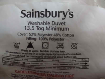 Photo of free Double duvet 13.5 tog. (Pokesdown BH5) #1