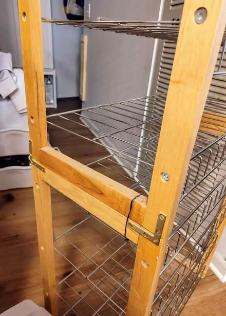 Photo of free Double Wood & Wire Shoe Rack (Palm Harbor US 19 by Alderman) #2