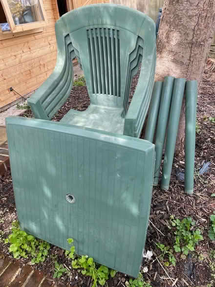 Photo of free Garden table and four chairs (plastic) (Eastbourne BN20) #1