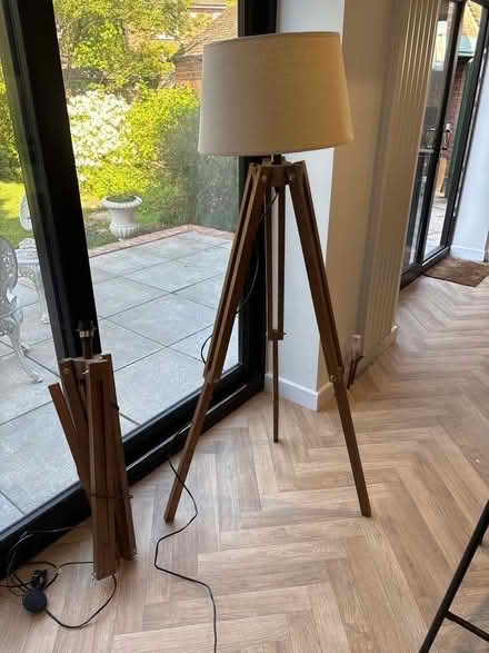 Photo of free Two large tripod lamps (Ashton upon Mersey M33) #1