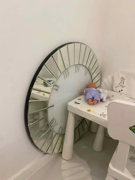 Photo of free Mirrored XL wall clock (SE11) #1