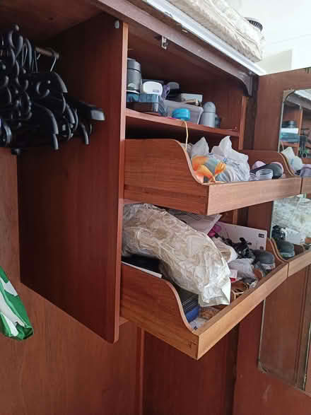 Photo of free White wooden wardrobe cupboard (Bayswater W2) #4