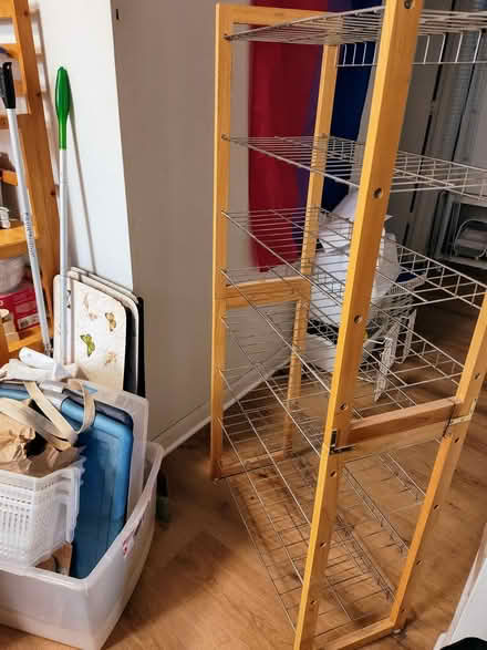 Photo of free Double Wood & Wire Shoe Rack (Palm Harbor US 19 by Alderman) #3