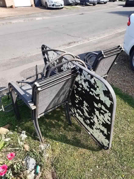 Photo of free Garden table & 6 chairs (Yaxley) #1