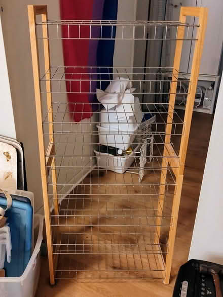 Photo of free Double Wood & Wire Shoe Rack (Palm Harbor US 19 by Alderman) #4