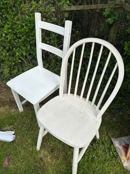 Photo of free 2 wooden chairs (Thornes WF2) #1