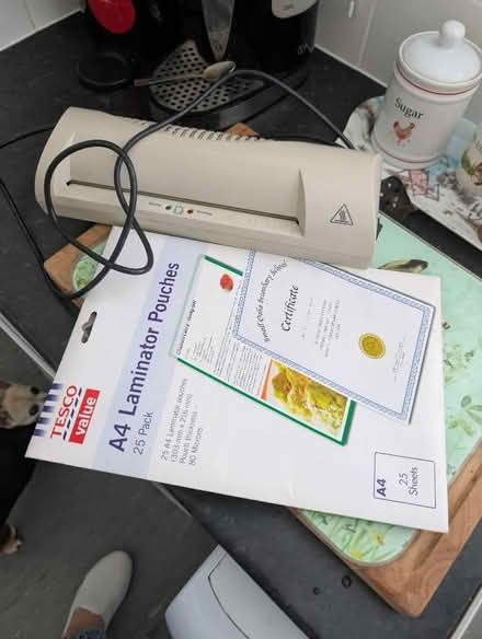 Photo of free Laminator and sheets (Churchgate EN8) #1