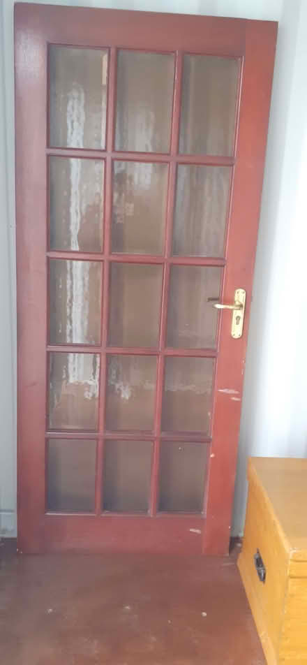 Photo of free Glass paned wooden door (New Tupton S42) #1