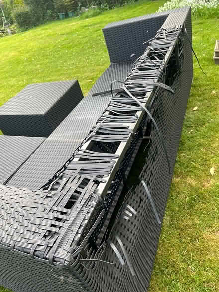 Photo of free Damaged Garden sofa & cushion set (Langstone PO9) #1