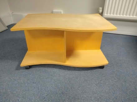 Photo of free Low wooden wheeled table (Amersham HP6) #1