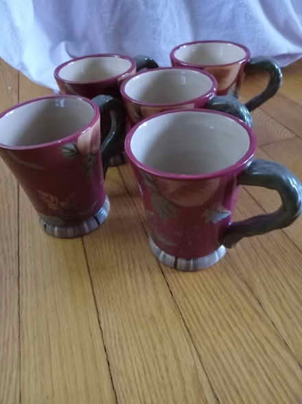 Photo of free 5 red fruit motif mugs (Near the experimental farm) #1