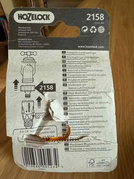 Photo of free Hozelock threaded tap connector (Exeter EX2) #3