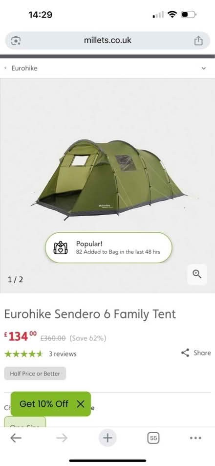 Photo of free Eurohike Large Tent (Croydon) #1